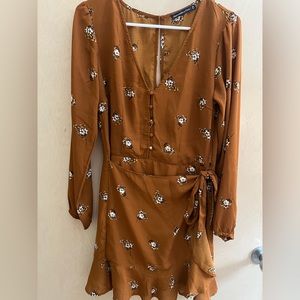 Abercrombie & Fitch Brown Floral Dress